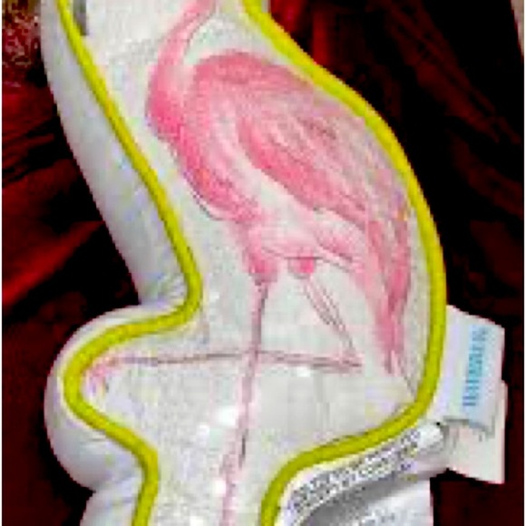 Waverly Sequined Flamingo Pillow! So Fun - Picture 3 of 3